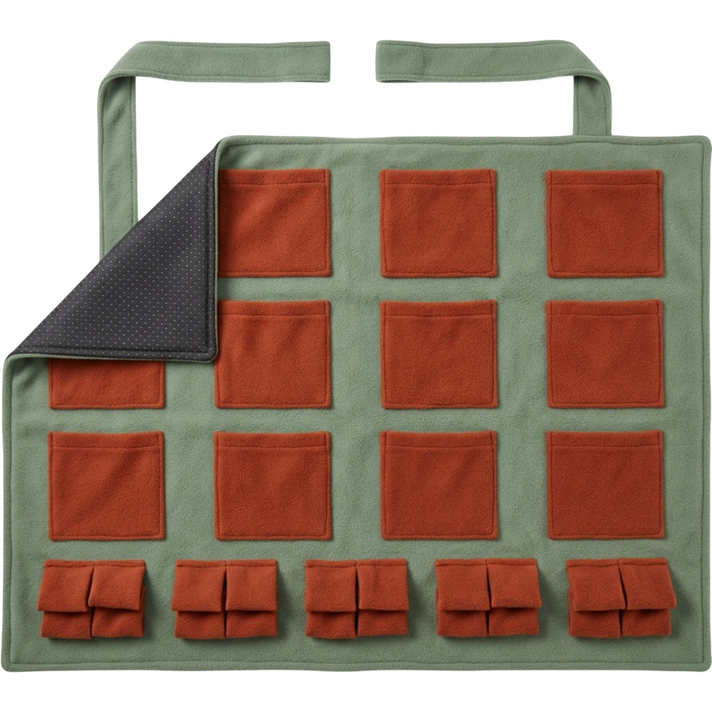Gdbfx Fleece Treat-Pocket Activity Mat 70 x 50 cm Sage Rust - Product view