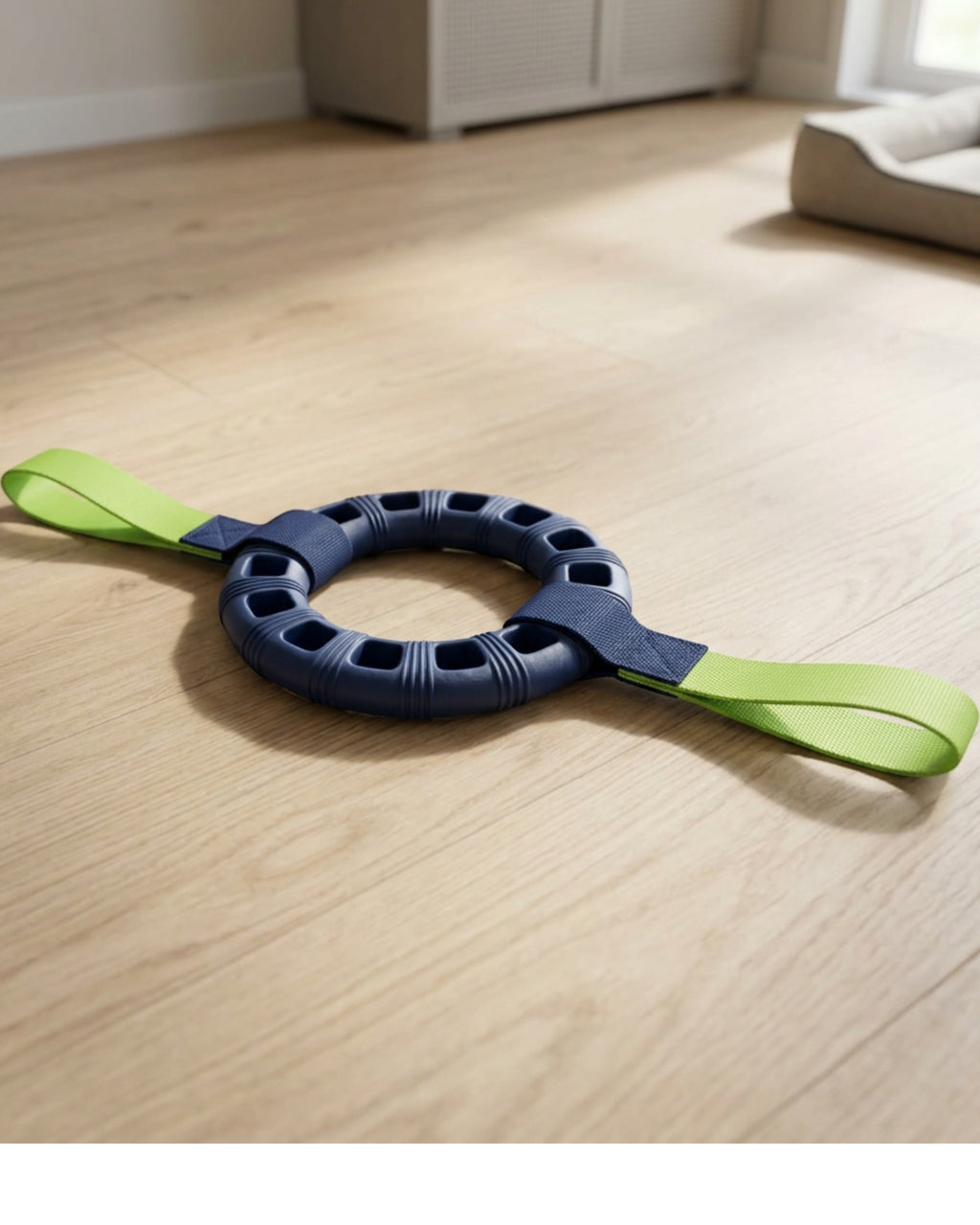 Gdbfx Lattice TPR Tug Ring with Two Webbing Handles Navy Lime - Lifestyle view