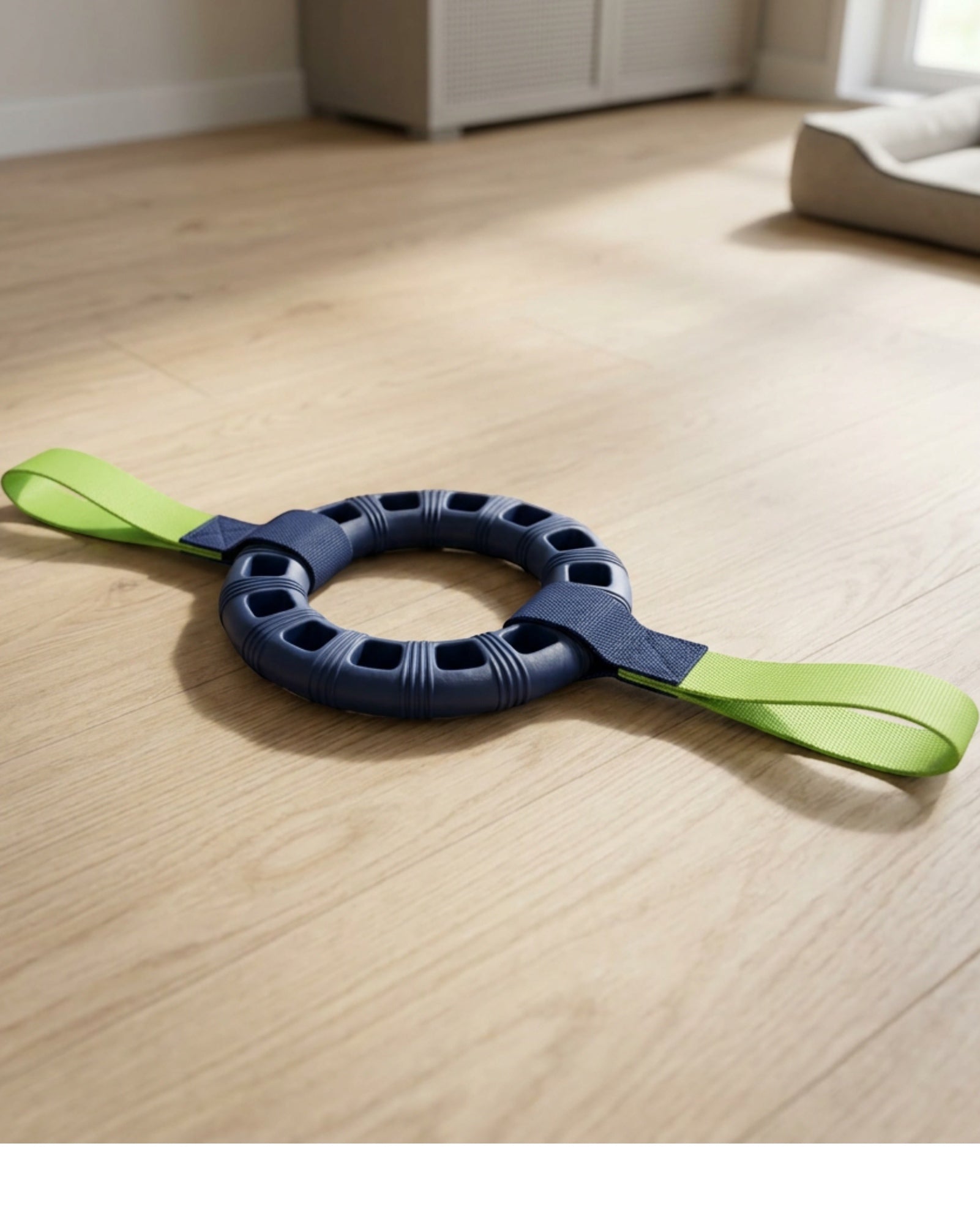 Gdbfx Lattice TPR Tug Ring with Two Webbing Handles Navy Lime - Lifestyle view