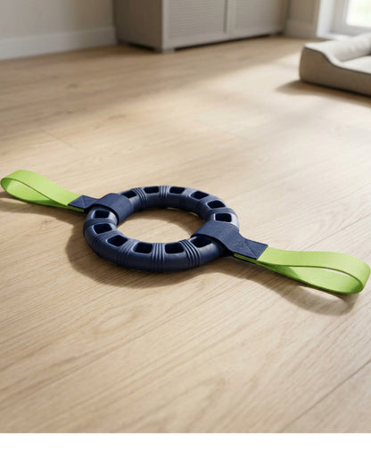 Gdbfx Lattice TPR Tug Ring with Two Webbing Handles Navy Lime - Lifestyle view